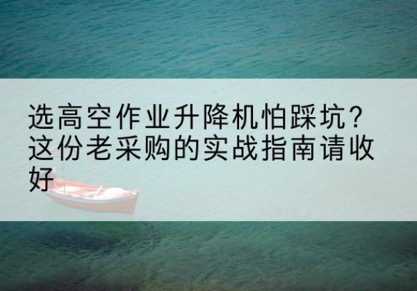 阎良高空作业升降机厂家推荐-选高空作业升降机怕踩坑？这份老采购的实战指南请收好